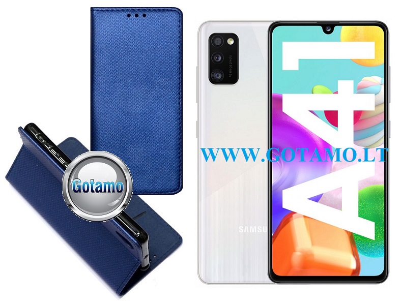 Re-Grid magnetinis dėklas Samsung Galaxy A41 mėlynos spalvos