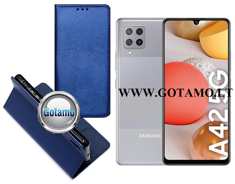 Re-Grid magnetinis dėklas Samsung Galaxy A42 5G mėlynos spalvos