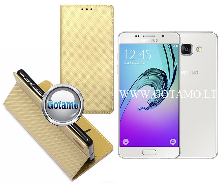Re-Grid magnetinis dėklas Samsung Galaxy A5 (2016) aukso spalvos