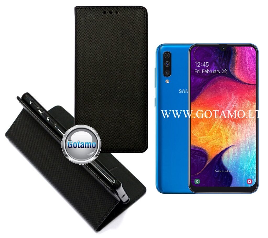 Re-Grid magnetinis dėklas Samsung Galaxy A50 juodos spalvos