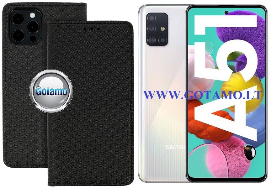 Re-Grid magnetinis dėklas Samsung Galaxy A51 juodos spalvos