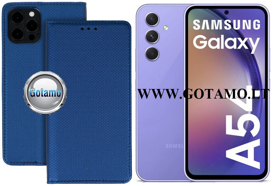 Re-Grid magnetinis dėklas Samsung Galaxy A54 mėlynos spalvos