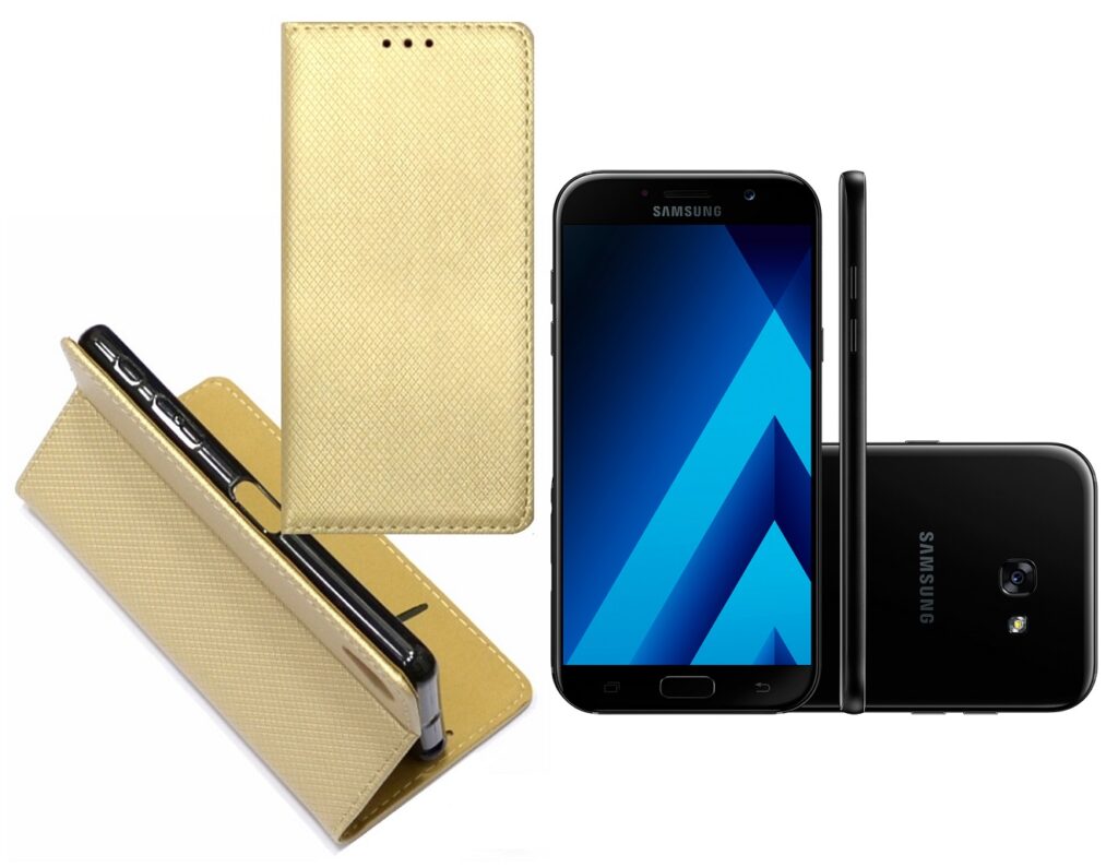 Re-Grid magnetinis dėklas Samsung Galaxy A7 (2017) aukso spalvos