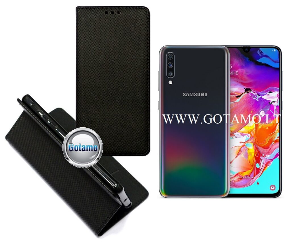 Re-Grid magnetinis dėklas Samsung Galaxy A70 juodos spalvos