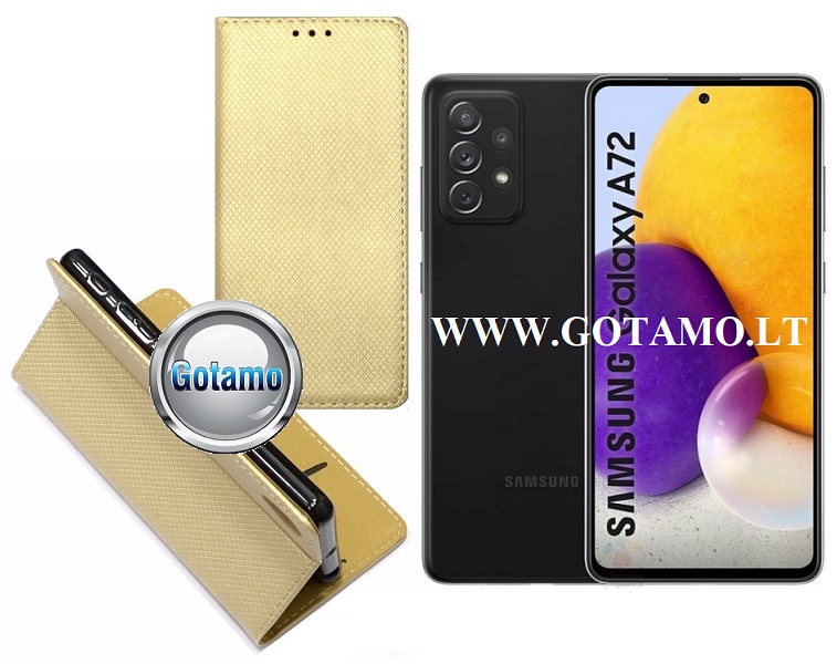 Re-Grid magnetinis dėklas Samsung Galaxy A72 aukso spalvos