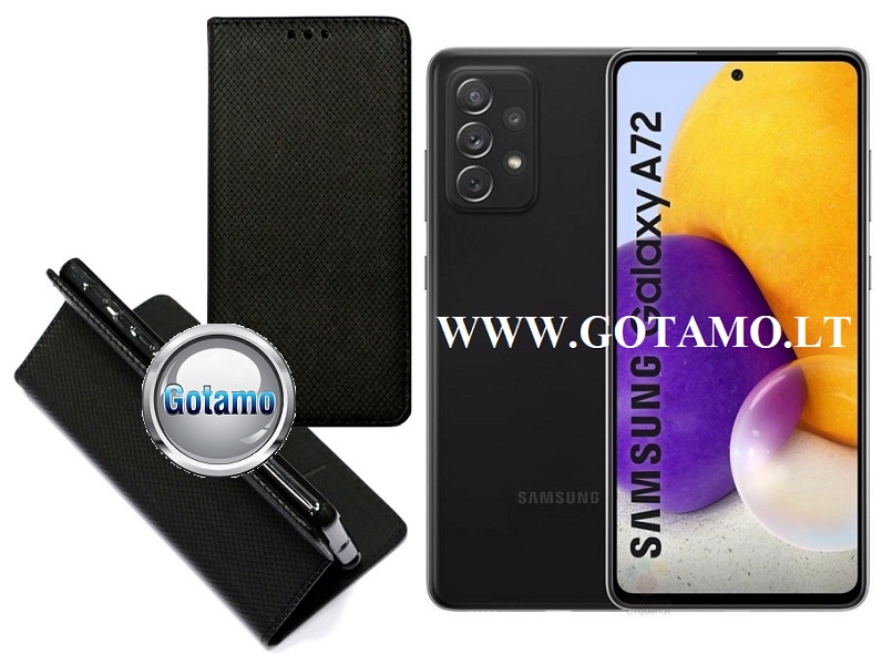 Re-Grid magnetinis dėklas Samsung Galaxy A72 juodos spalvos