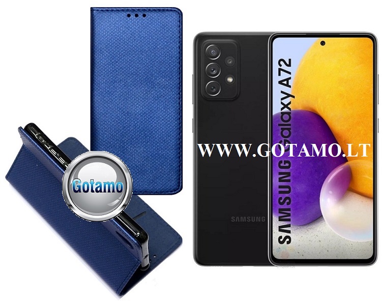 Re-Grid magnetinis dėklas Samsung Galaxy A72 mėlynos spalvos