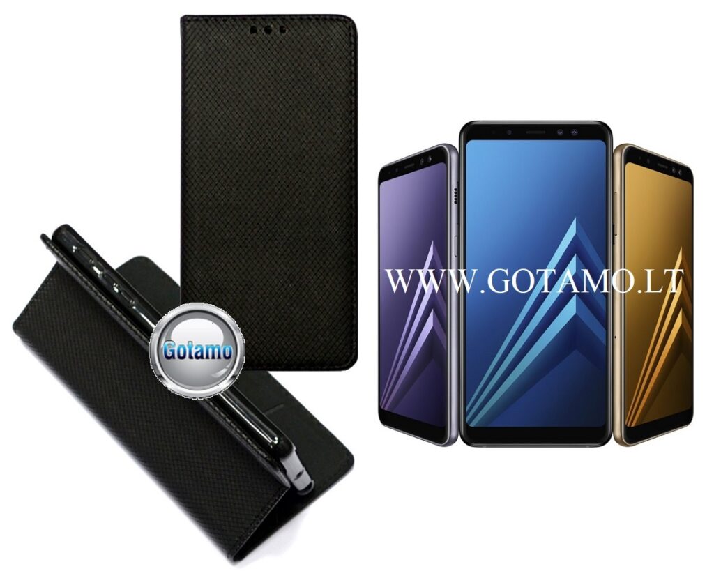 Re-Grid magnetinis dėklas Samsung Galaxy A8 (2018) juodos spalvos