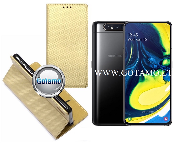 Re-Grid magnetinis dėklas Samsung Galaxy A80 aukso spalvos