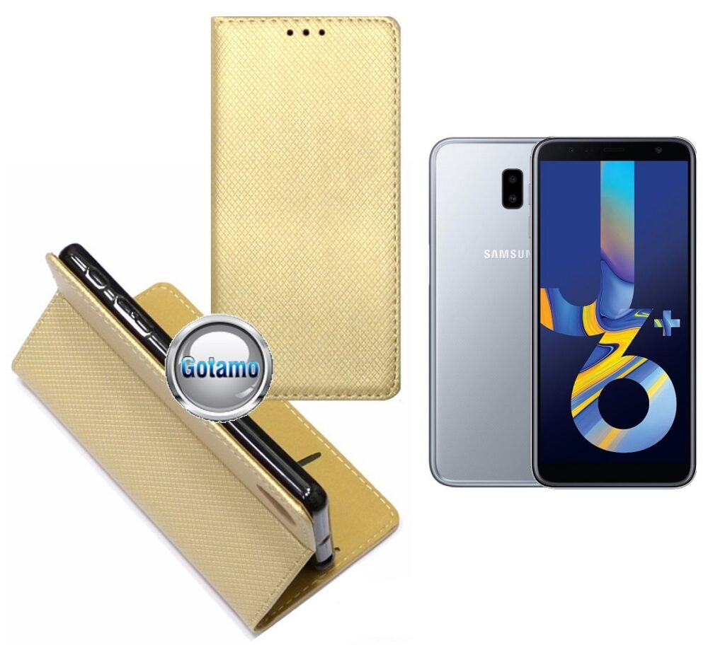Re-Grid magnetinis dėklas Samsung Galaxy J6+ (2018) aukso spalvos