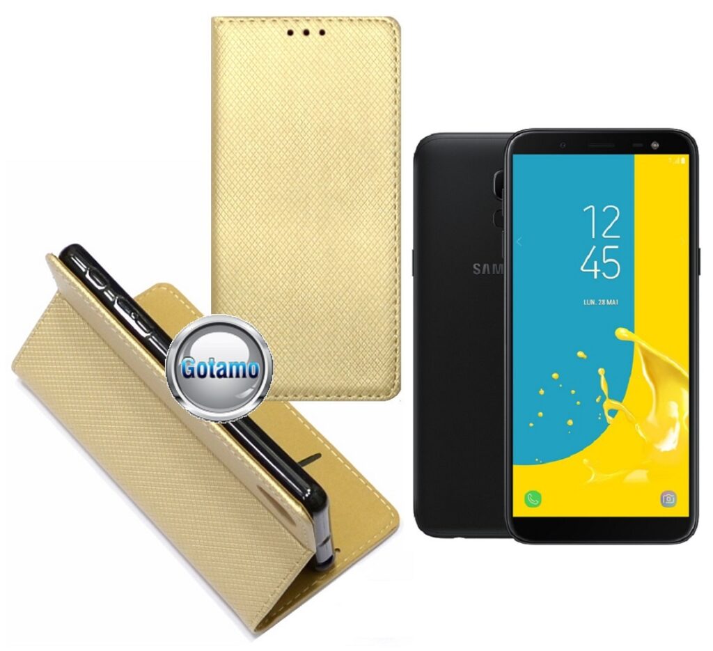 Re-Grid magnetinis dėklas Samsung Galaxy J6 (2018) aukso spalvos