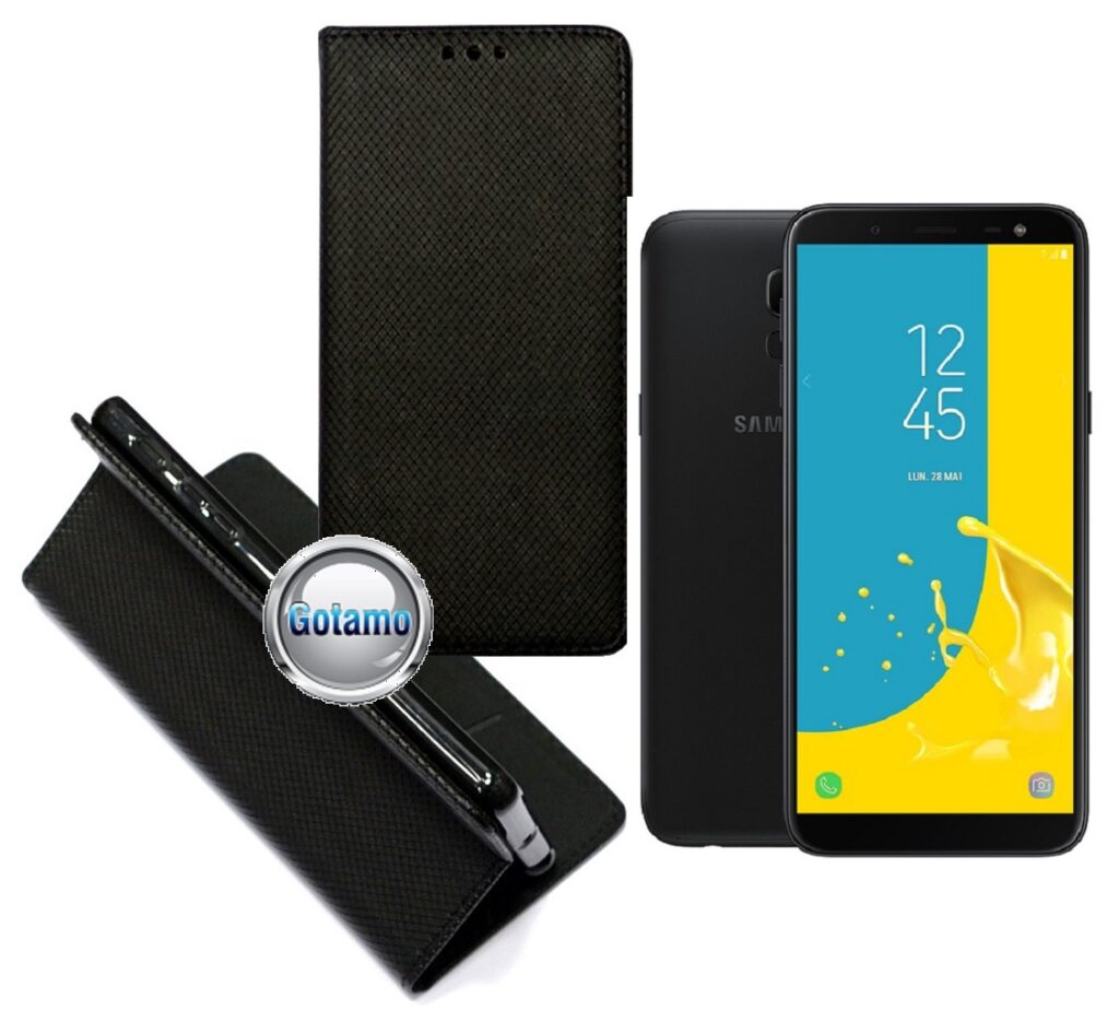 Re-Grid magnetinis dėklas Samsung Galaxy J6 (2018) juodos spalvos