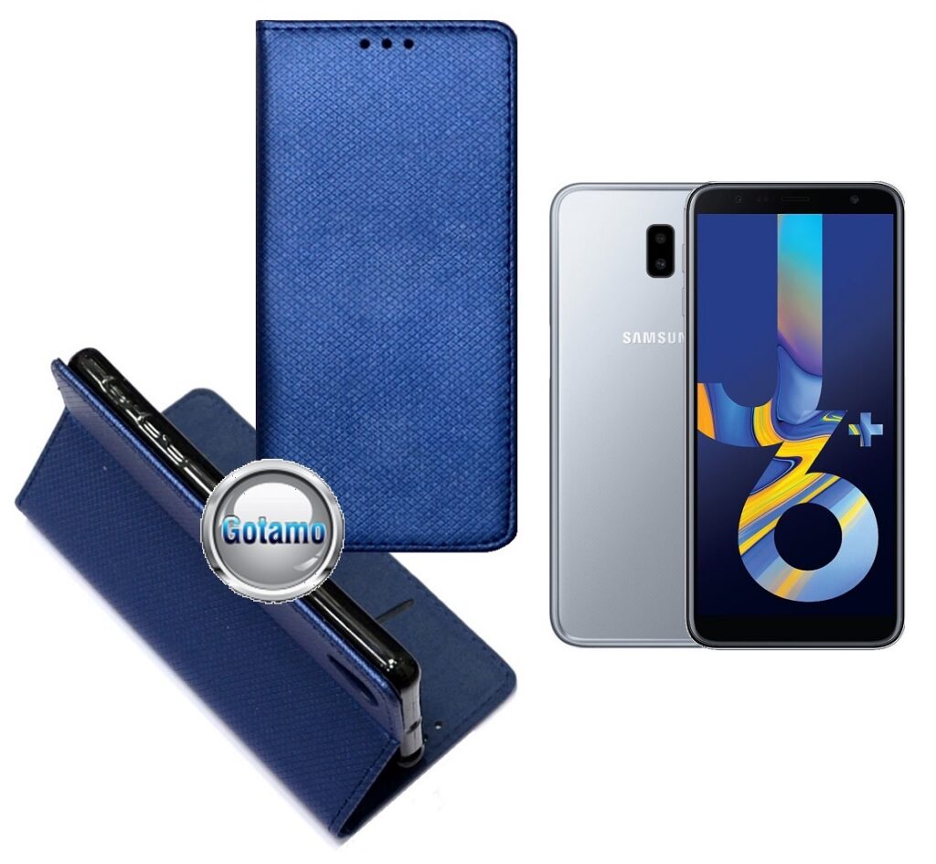 Re-Grid magnetinis dėklas Samsung Galaxy J6+ (2018) mėlynos spalvos