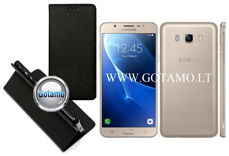 Re-Grid magnetinis dėklas Samsung Galaxy J7 (2016) juodos spalvos