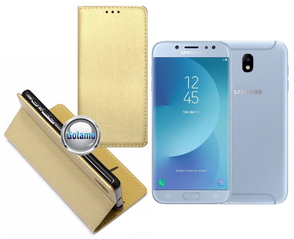Re-Grid magnetinis dėklas Samsung Galaxy J7 (2017) J7 Pro aukso spalvos