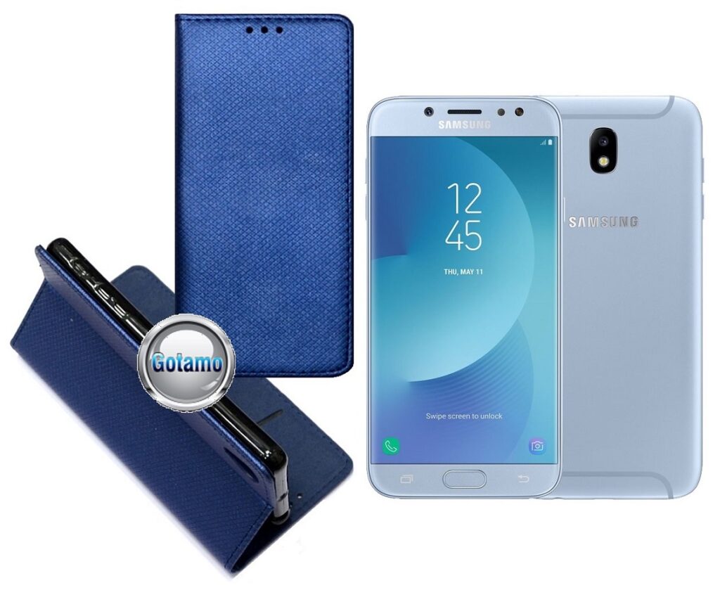Re-Grid magnetinis dėklas Samsung Galaxy J7 (2017) J7 Pro mėlynos spalvos