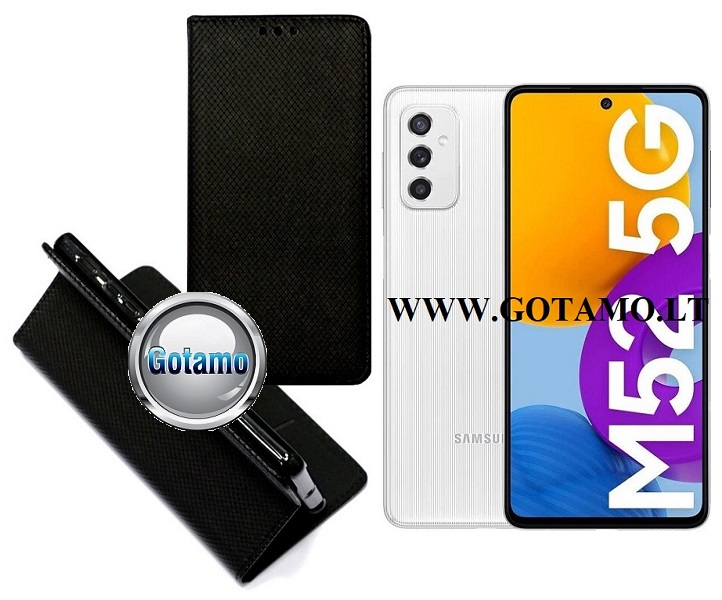 Re-Grid magnetinis dėklas Samsung Galaxy M52 5G juodos spalvos