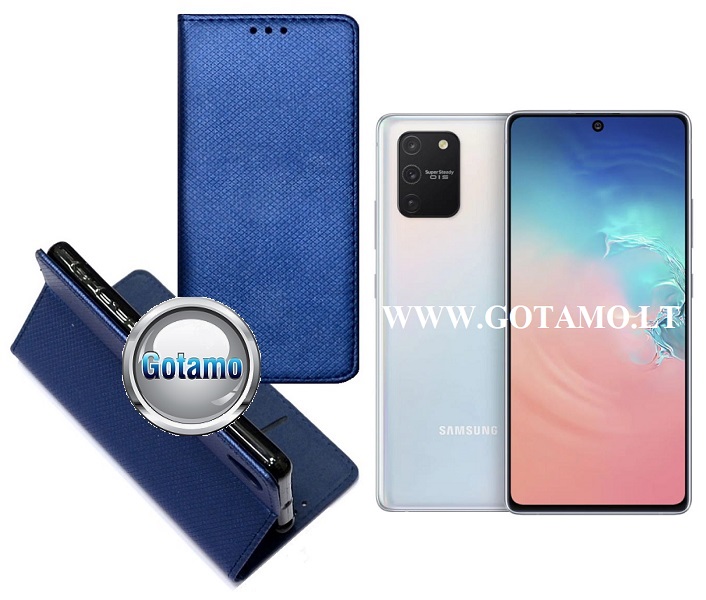 Re-Grid magnetinis dėklas Samsung Galaxy S10 Lite mėlynos spalvos