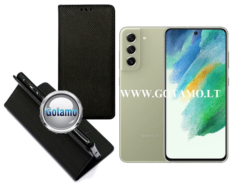 Re-Grid magnetinis dėklas Samsung Galaxy S21 FE 5G juodos spalvos