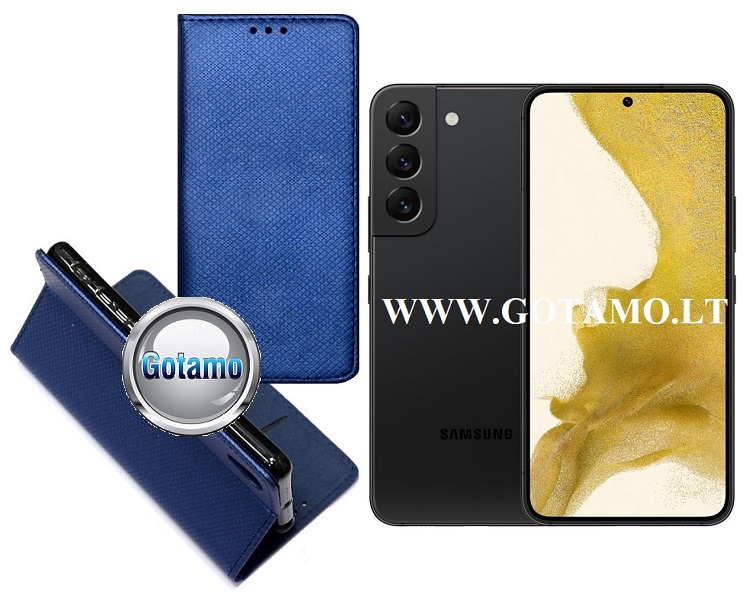 Re-Grid magnetinis dėklas Samsung Galaxy S22 5G mėlynos spalvos