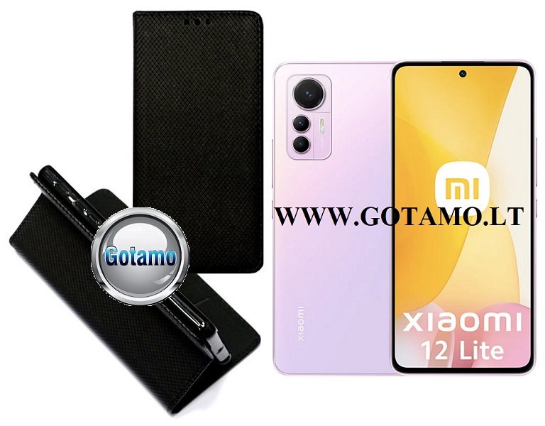 Re-Grid magnetinis dėklas Xiaomi 12 Lite telefonui juodos spalvos