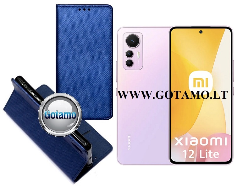 Re-Grid magnetinis dėklas Xiaomi 12 Lite telefonui mėlynos spalvos