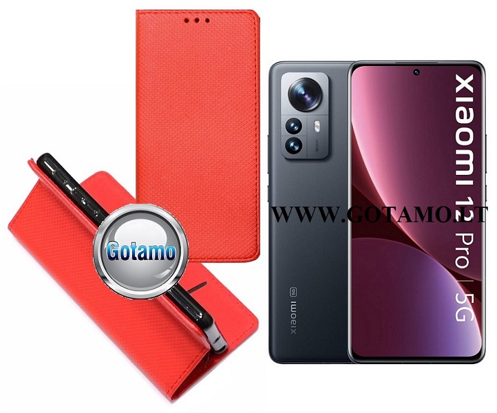 Re-Grid magnetinis dėklas Xiaomi 12 Pro, Xiaomi 12S Pro telefonams raudonos spalvos