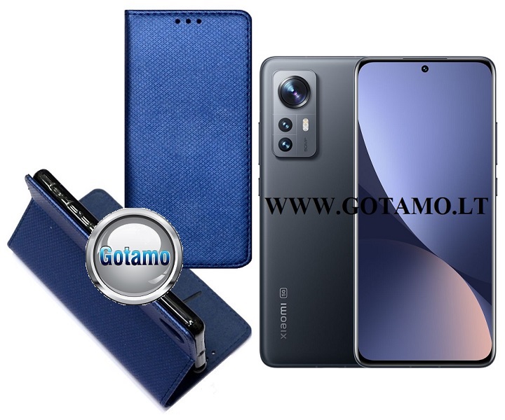 Re-Grid magnetinis dėklas Xiaomi 12, Xiaomi 12X, Xiaomi 12S telefonams mėlynos spalvos