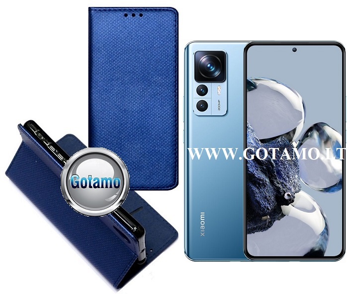 Re-Grid magnetinis dėklas Xiaomi 12T, Xiaomi 12T Pro telefonams mėlynos spalvos