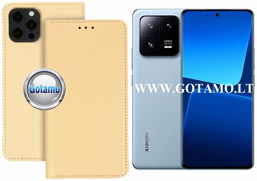 Re-Grid magnetinis dėklas Xiaomi 13 Pro telefonui aukso spalvos