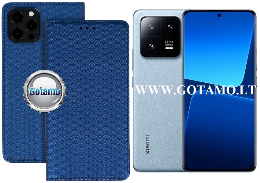 Re-Grid magnetinis dėklas Xiaomi 13 Pro telefonui mėlynos spalvos