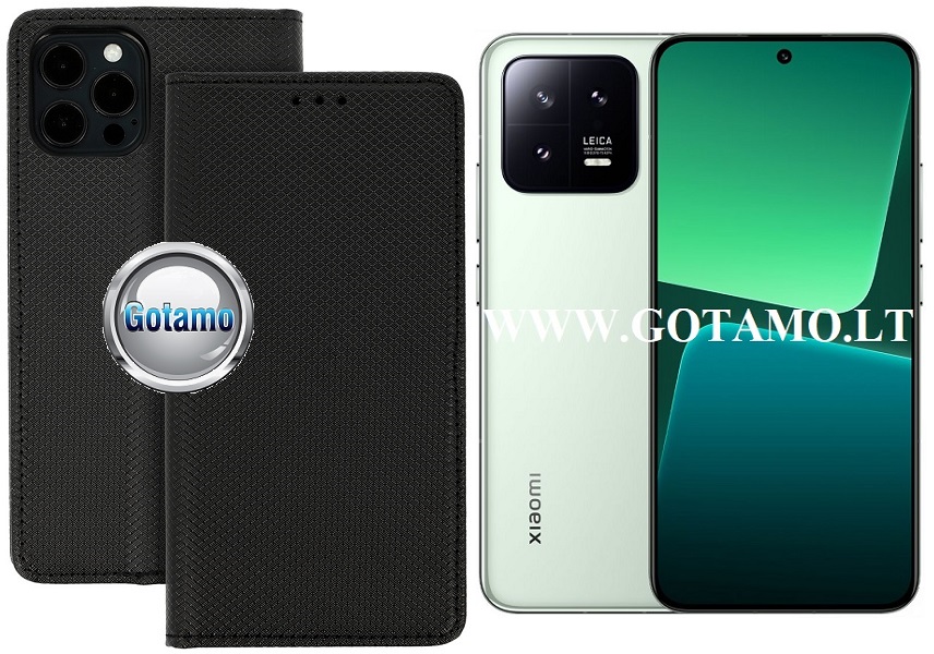 Re-Grid magnetinis dėklas Xiaomi 13 telefonui juodos spalvos