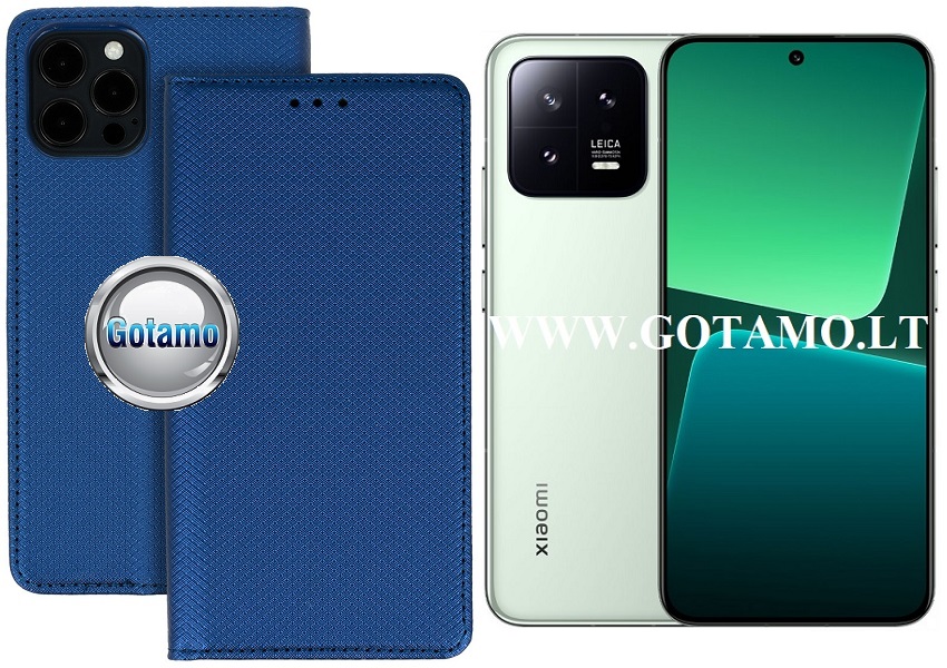 Re-Grid magnetinis dėklas Xiaomi 13 telefonui mėlynos spalvos
