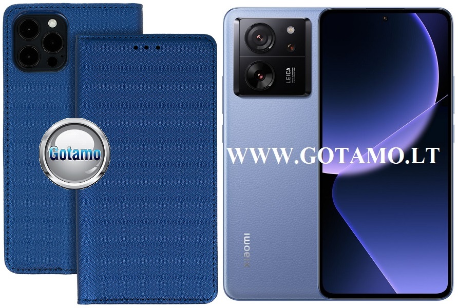 Re-Grid magnetinis dėklas Xiaomi 13T, Xiaomi 13T Pro telefonams mėlynos spalvos