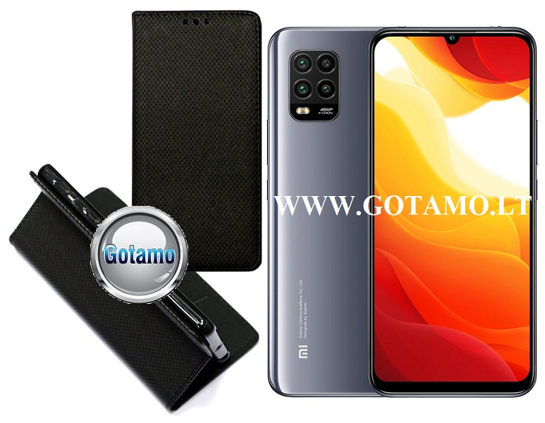 Re-Grid magnetinis dėklas Xiaomi Mi 10 Lite, Xiaomi Mi 10 Lite 5G telefonams juodos spalvos