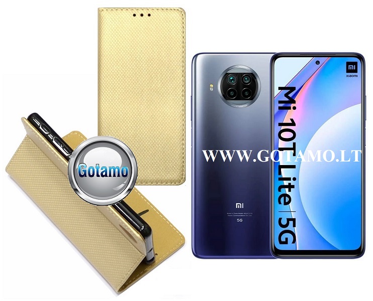 Re-Grid magnetinis dėklas Xiaomi Mi 10T Lite 5G telefonams aukso spalvos