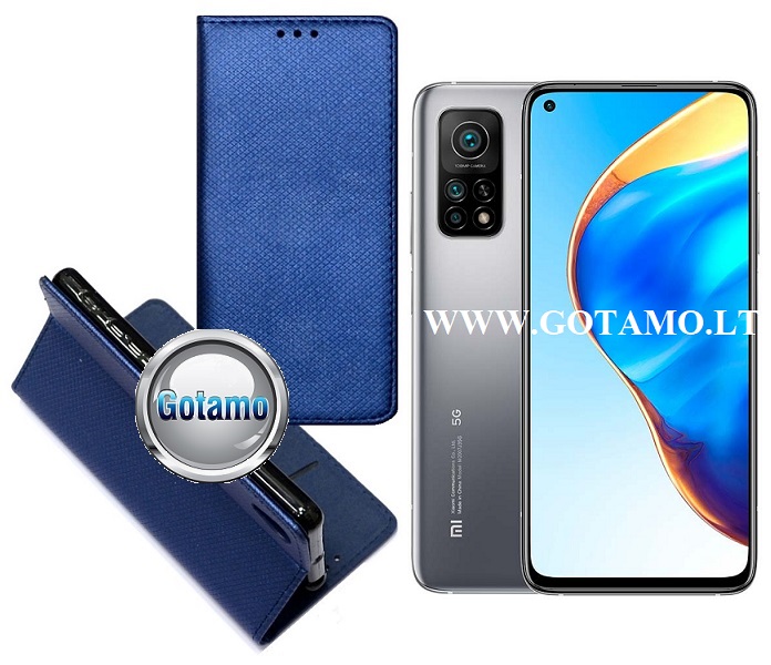 Re-Grid magnetinis dėklas Xiaomi Mi 10T, Xiaomi Mi 10T Pro telefonams mėlynos spalvos