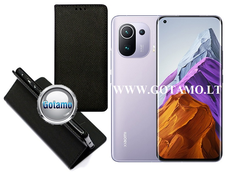 Re-Grid magnetinis dėklas Xiaomi Mi 11, Xiaomi Mi 11 Pro mobiliesiems telefonams juodos spalvos