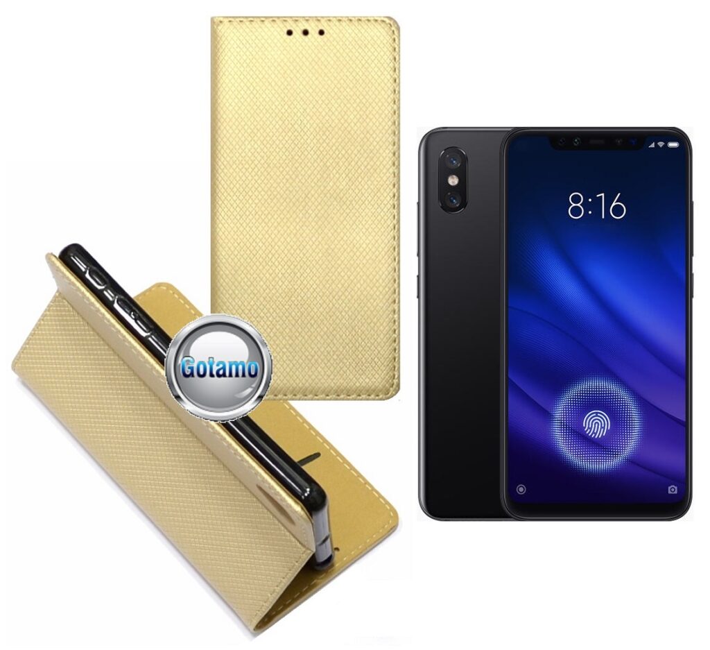 Re-Grid magnetinis dėklas Xiaomi Mi 8, Xiaomi Mi 8 Pro telefonams aukso spalvos