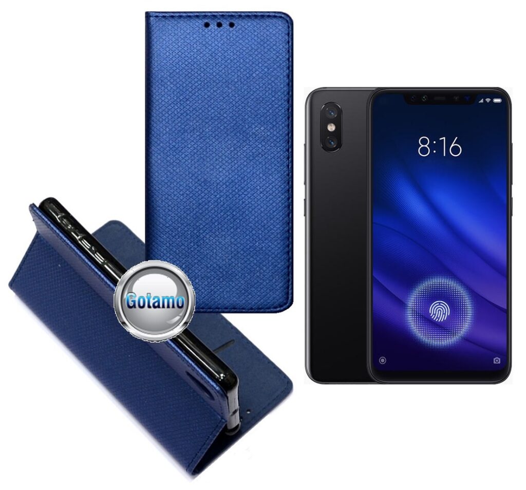 Re-Grid magnetinis dėklas Xiaomi Mi 8, Xiaomi Mi 8 Pro telefonams mėlynos spalvos