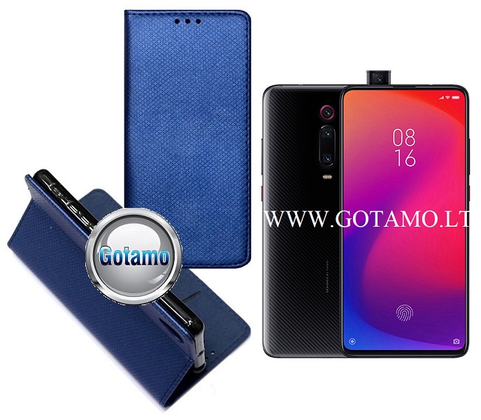 Re-Grid magnetinis dėklas Xiaomi Mi 9T, Xiaomi Redmi K20 telefonams mėlynos spalvos