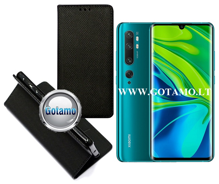 Re-Grid magnetinis dėklas Xiaomi Mi Note 10 Xiaomi Mi Note 10 Pro telefonams juodos spalvos