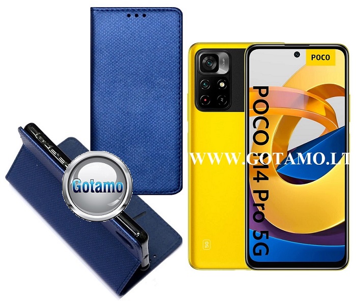 Re-Grid magnetinis dėklas Xiaomi Poco M4 Pro 5G, Xiaomi Redmi Note 11T 5G telefonams mėlynos spalvos