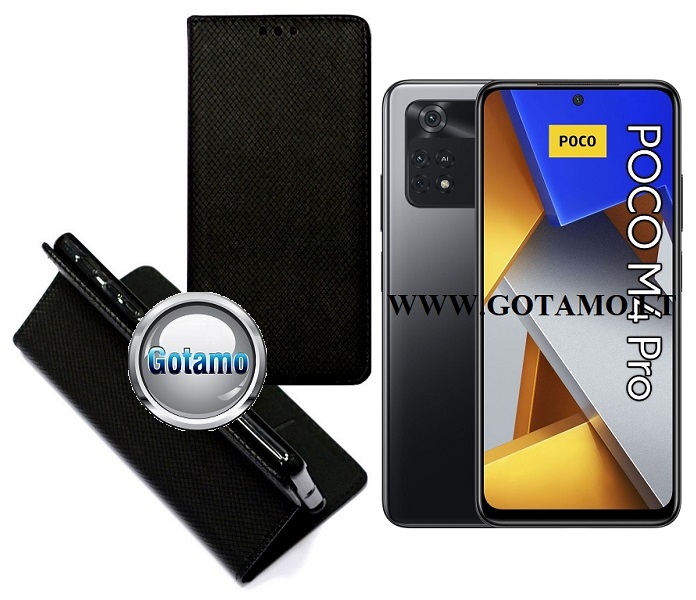 Re-Grid magnetinis dėklas Xiaomi Poco M4 Pro telefonams juodos spalvos