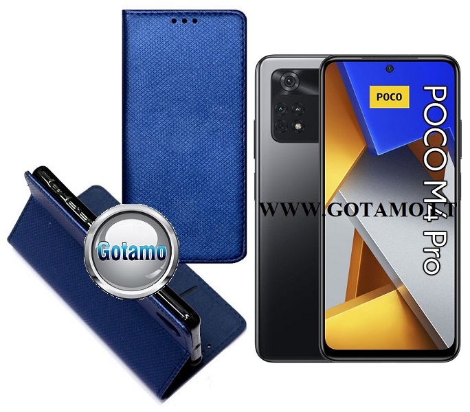 Re-Grid magnetinis dėklas Xiaomi Poco M4 Pro telefonams mėlynos spalvos