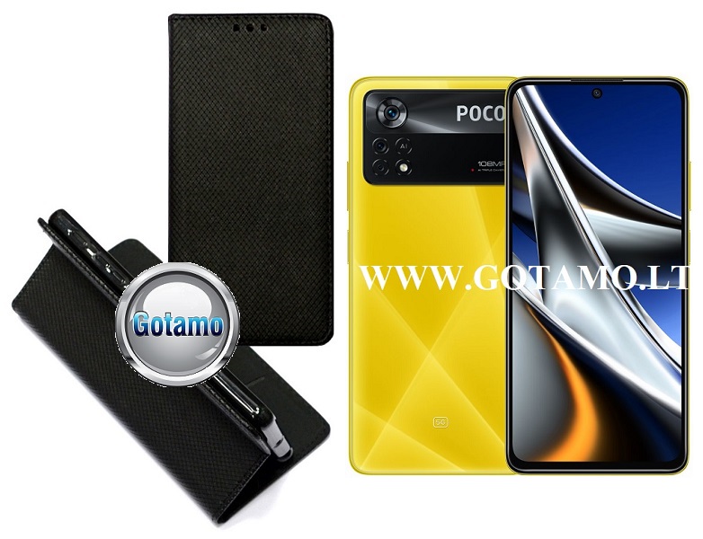 Re-Grid magnetinis dėklas Xiaomi Poco X4 Pro 5G telefonams juodos spalvos