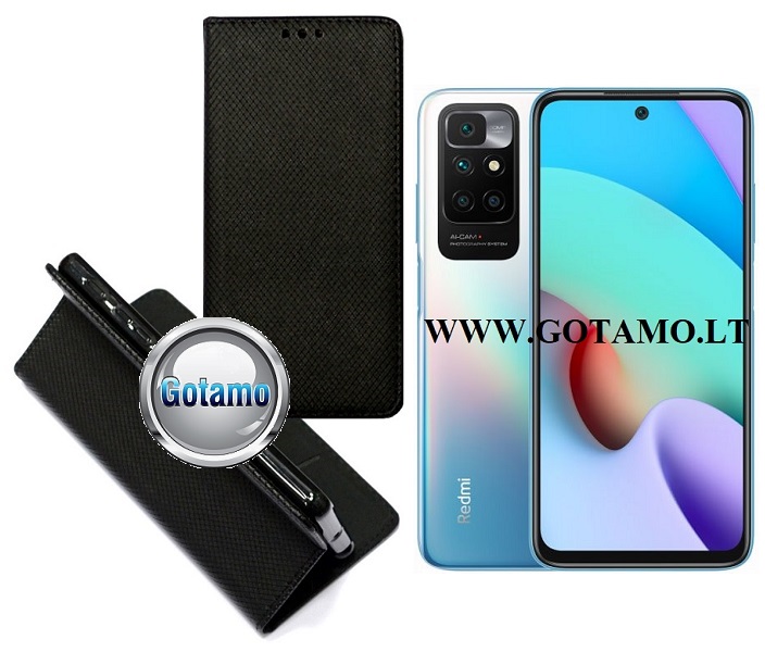 Re-Grid magnetinis dėklas Xiaomi Redmi 10, Xiaomi Redmi Note 11 4G telefonams juodos spalvos