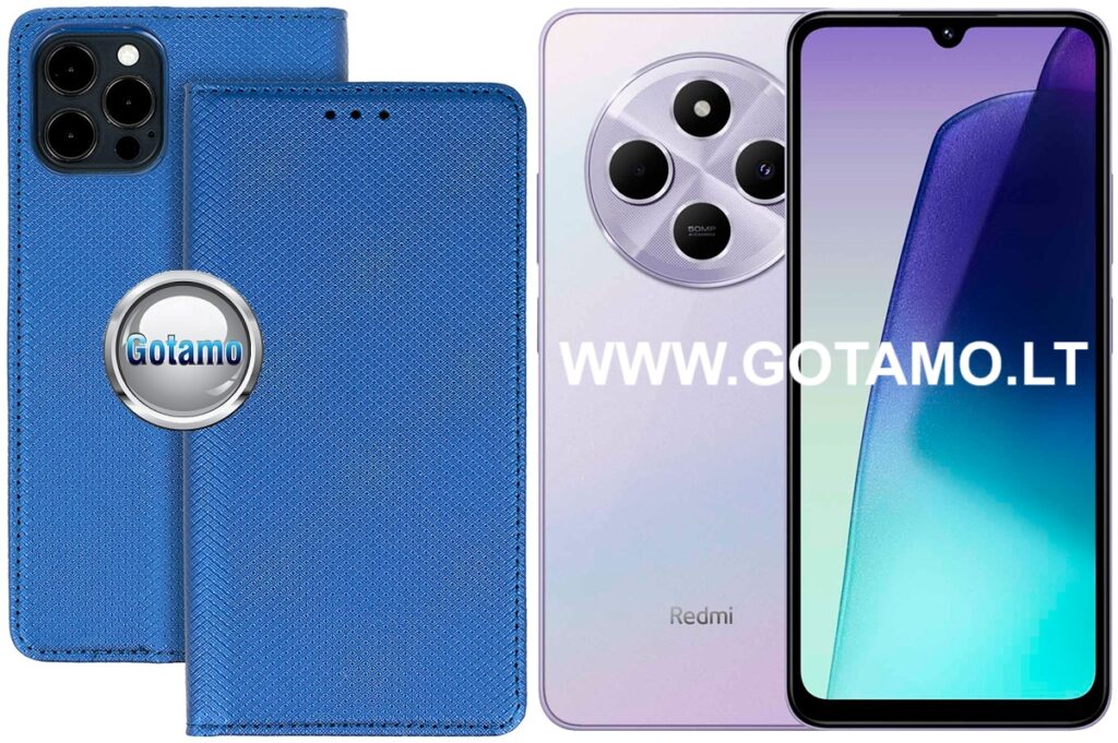 Re-Grid magnetinis dėklas Xiaomi Redmi 14C, Xiaomi Redmi A4, Xiaomi Poco C75 telefonams mėlynos spalvos