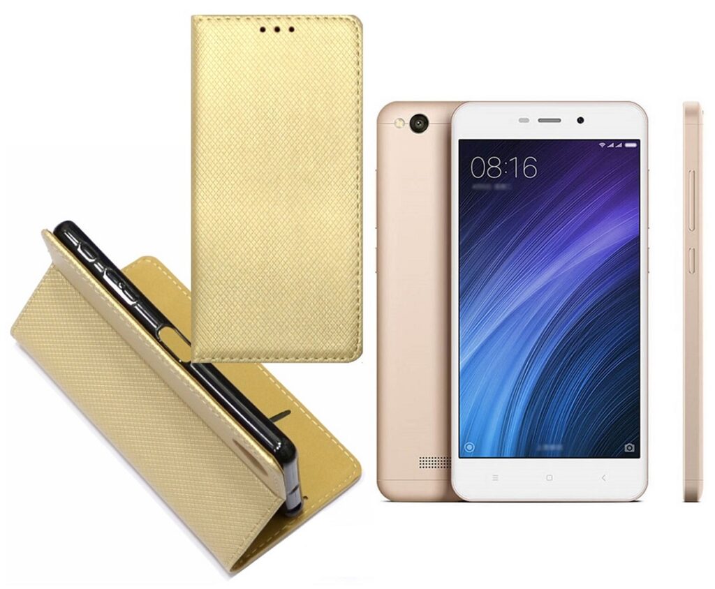 Re-Grid magnetinis dėklas Xiaomi Redmi 4A mobiliesiems telefonams aukso spalvos