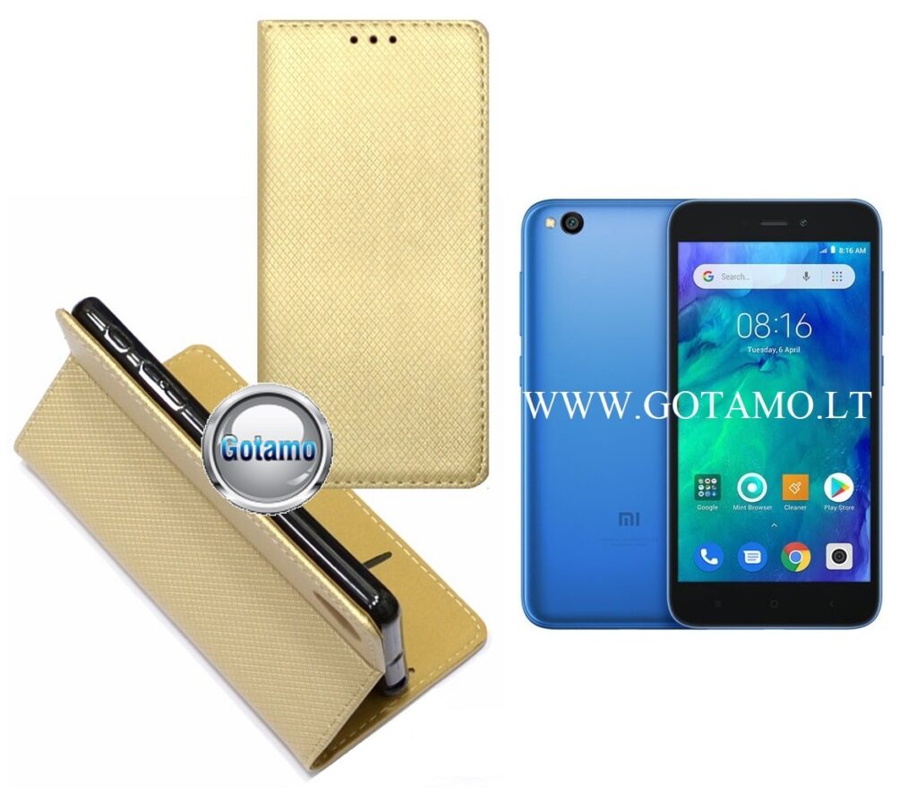 Re-Grid magnetinis dėklas Xiaomi Redmi Go telefonams aukso spalvos